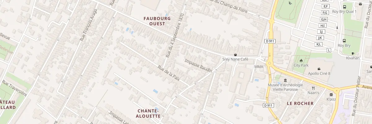 Plan du 9 Imp Baudin à Rochefort