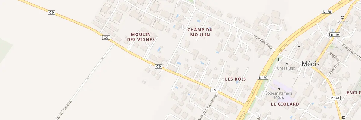 Plan du 3 Rue du Moulin des Vignes à Médis
