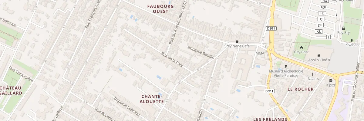 Plan du 7 Rue de la Paix à Rochefort