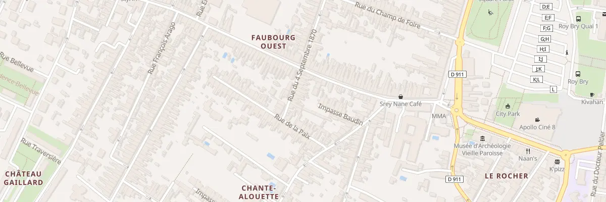 Plan du 108 Rue du Quatre Septembre 1870 à Rochefort