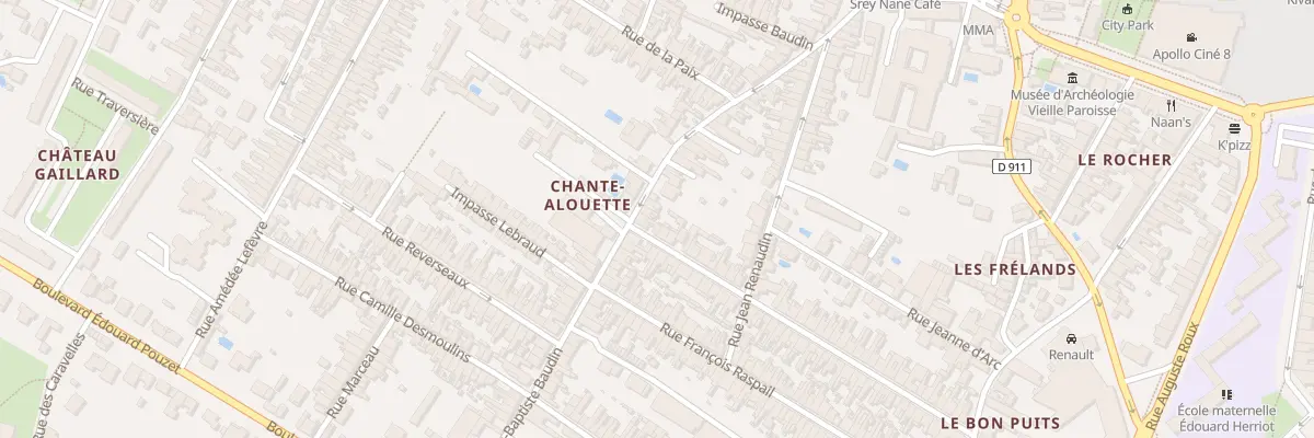 Plan du 36 Rue Baudin à Rochefort