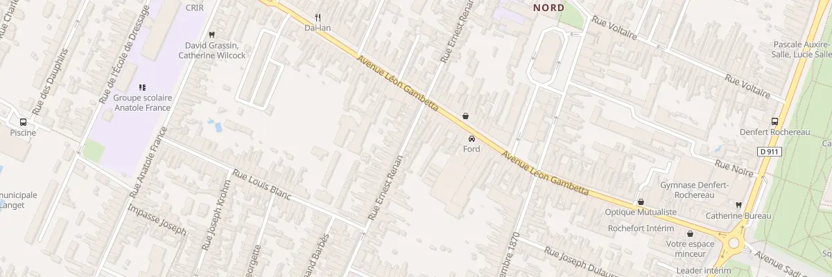 Plan du 26 Rue Ernest Renan à Rochefort