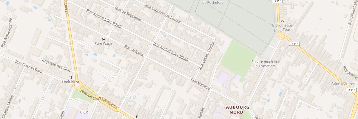 Plan du 14 Rue Amiral Ribell à Rochefort