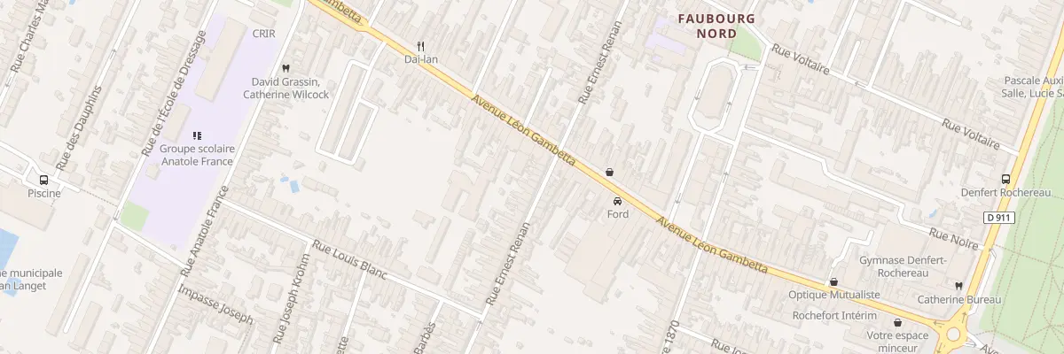 Plan du 33T Rue Ernest Renan à Rochefort