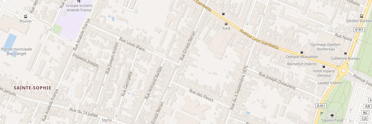 Plan du 52 Rue Ernest Renan à Rochefort