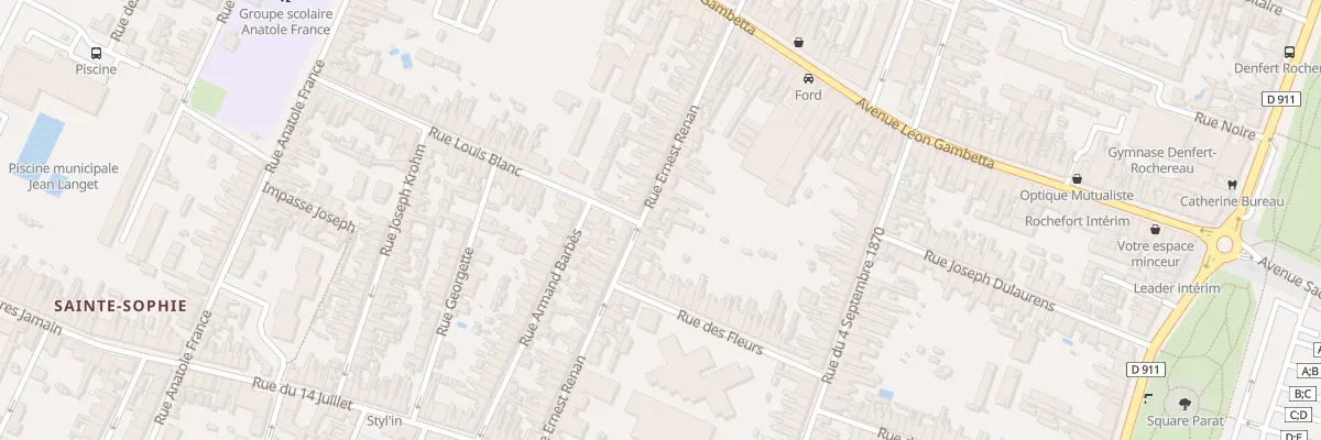Plan du 54 Rue Ernest Renan à Rochefort