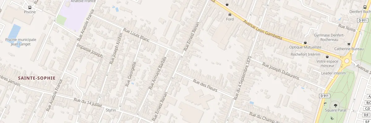 Plan du 60 Rue Ernest Renan à Rochefort