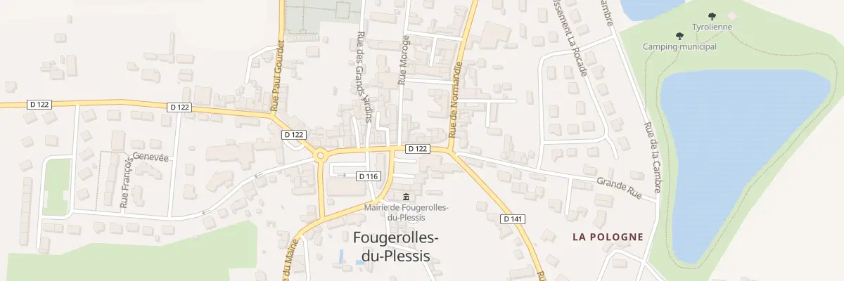 Plan du 13 Pl du Général de Gaulle à Fougerolles-du-Plessis