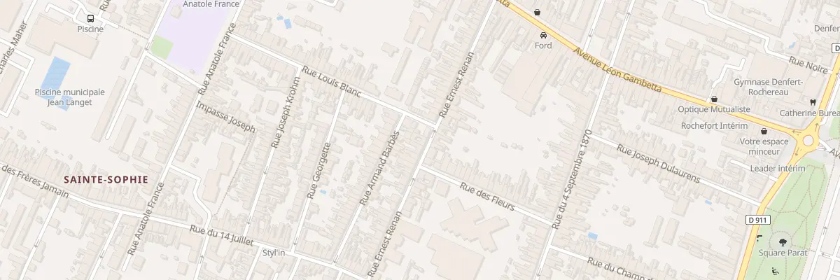 Plan du 55T Rue Ernest Renan à Rochefort