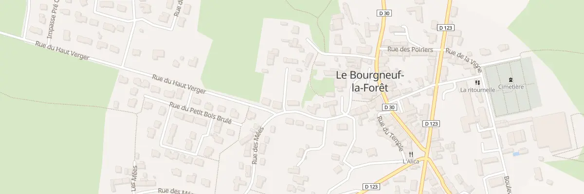 Plan du 11 Rue des Mées au Bourgneuf-la-Forêt