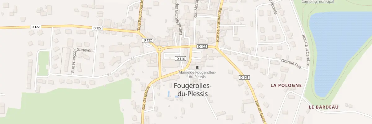 Plan du 10 Pl du Général de Gaulle à Fougerolles-du-Plessis