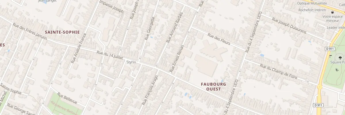 Plan du 89 Rue Ernest Renan à Rochefort