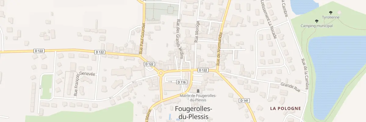 Plan du 2 Rue des Grands Jardins à Fougerolles-du-Plessis