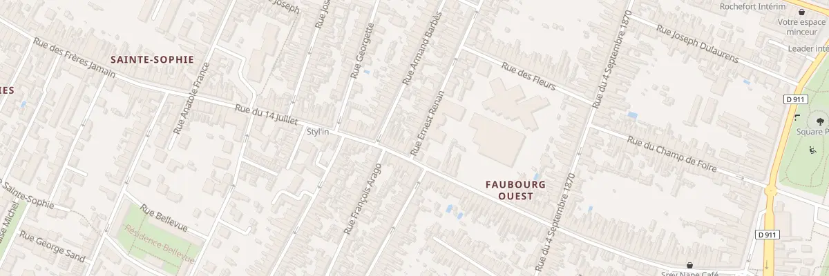 Plan du 93B Rue Ernest Renan à Rochefort