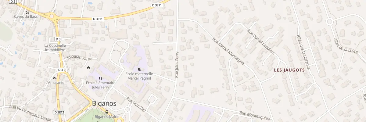 Plan du 10 Rue Jules Ferry à Biganos