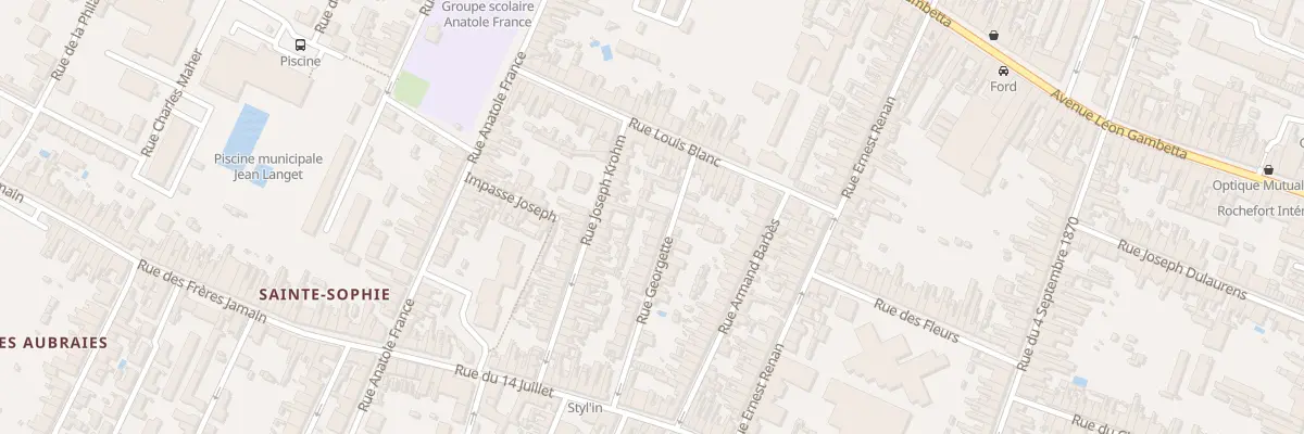 Plan du 8 Rue Georgette à Rochefort
