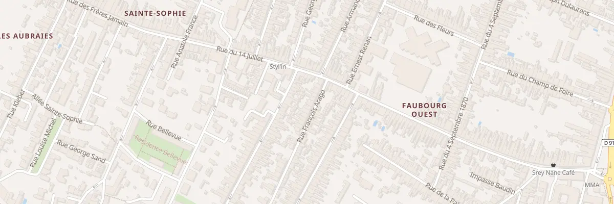 Plan du 9 Rue Arago à Rochefort