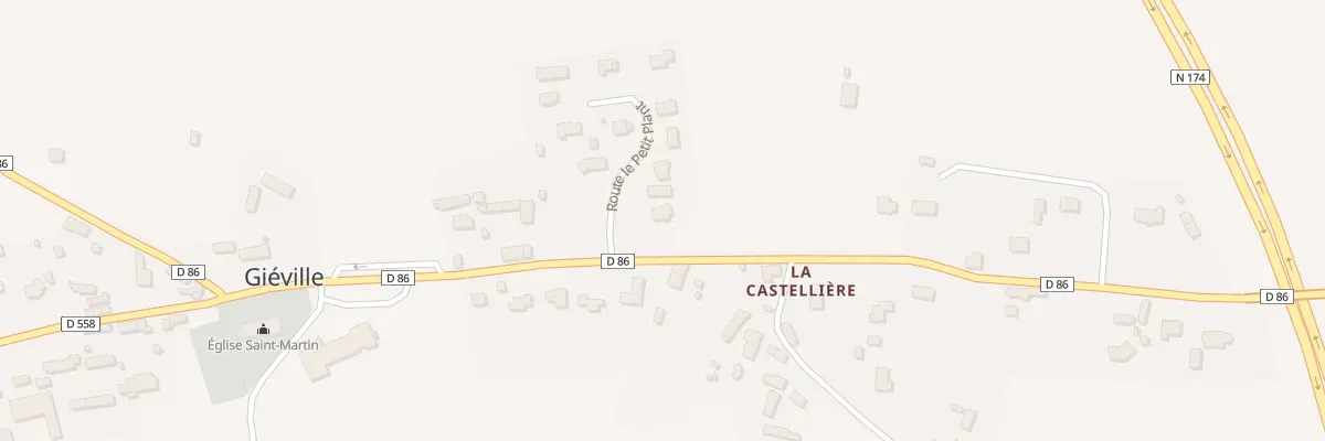 Plan du 13 Rte La Castelliere - Gieville à Torigny-les-Villes