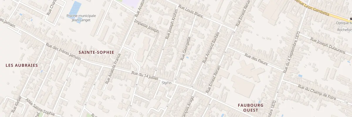 Plan du 26 Rue Georgette à Rochefort