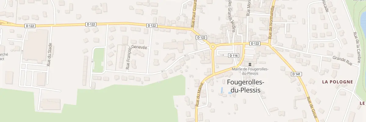 Plan du 7 Pas des Enfants Cachés à Fougerolles-du-Plessis