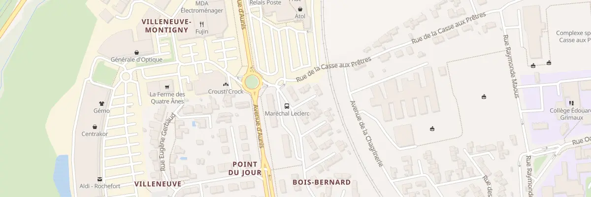 Plan du 2 Rue Mal Leclerc à Rochefort