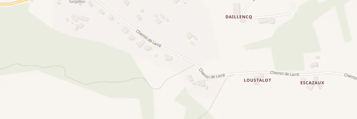 Plan du 320 Che de Larre à Pouillon