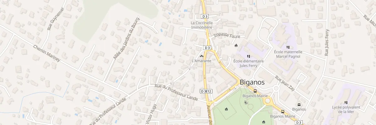 Plan du 12 Rue Victor Hugo à Biganos
