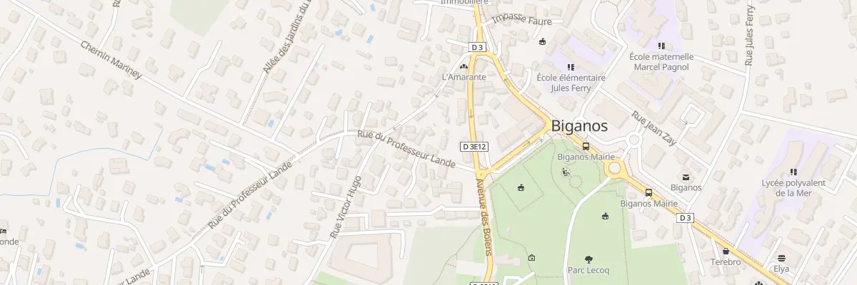 Plan du 2 Rue du Prof Lande à Biganos