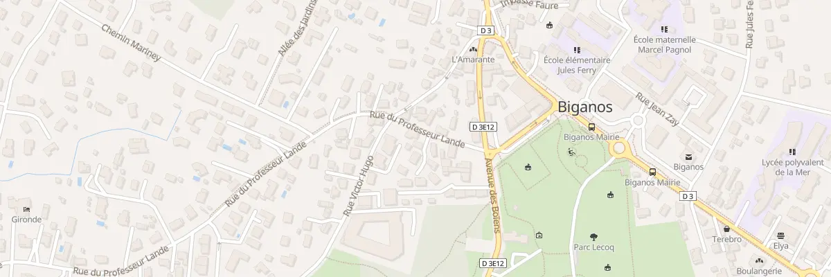 Plan du 7 Rue du Prof Lande à Biganos