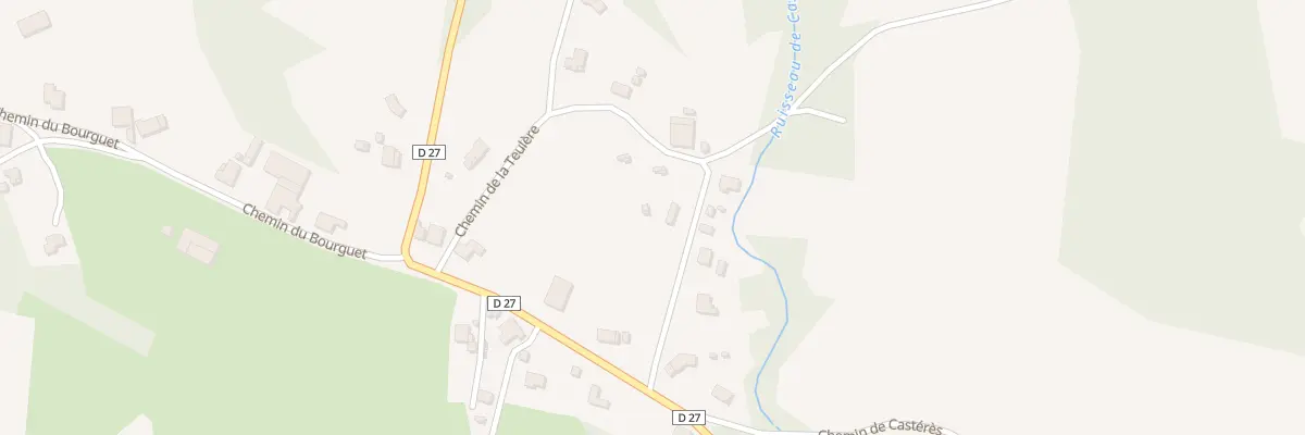 Plan du 282 Che de la Teulère à Castagnède