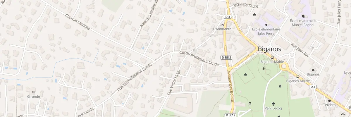 Plan du 11 Rue du Prof Lande à Biganos
