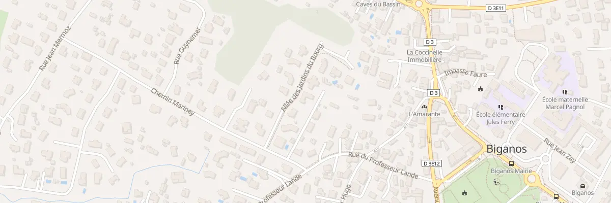 Plan du 8 All des Jardins du Bourg à Biganos
