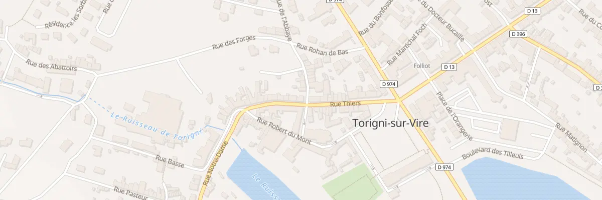 Plan du 28 Rue Thiers Torigny à Torigny-les-Villes