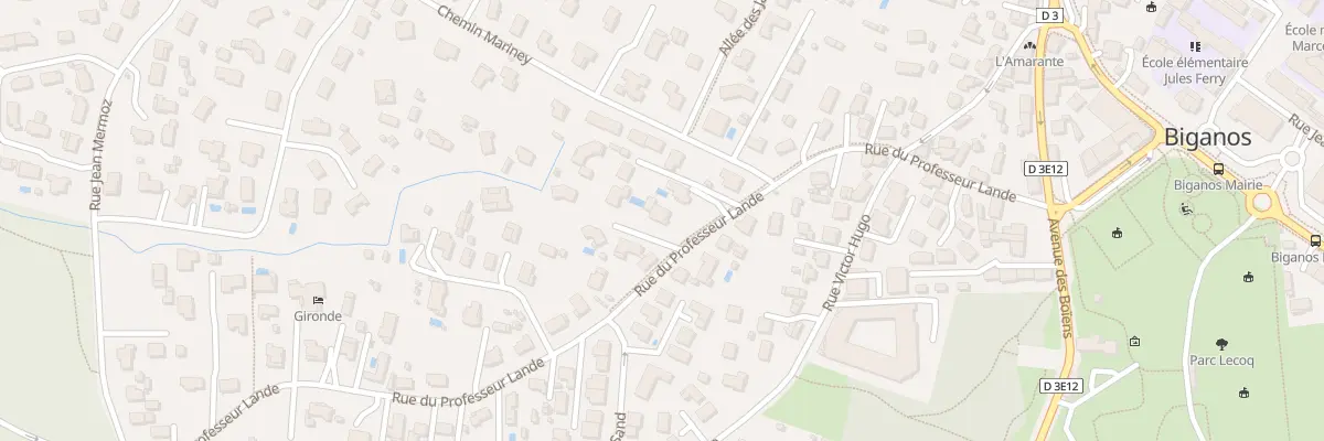 Plan du 20 Rue du Prof Lande à Biganos
