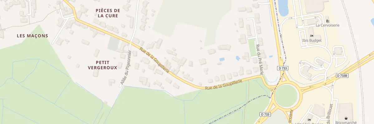 Plan du 25 Rue de la Goupillerie à Vergeroux