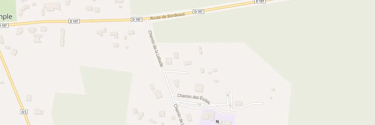 Plan du 1 Che de la Lebade au Temple