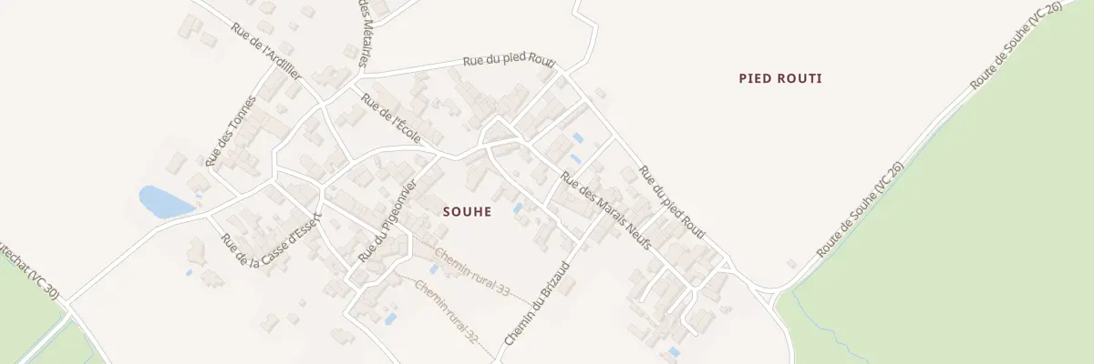 Plan du 39 Rue des Marais Neufs A Souhe au Gua