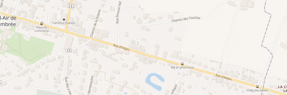 Plan du 36 Rue d’Anjou (Combree) à Ombrée d’Anjou