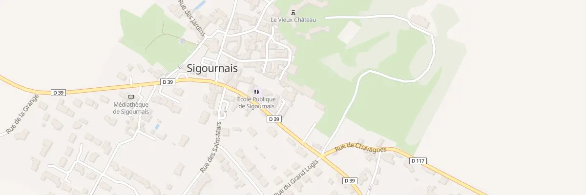 Plan du 2 Cour du grand logis à Sigournais