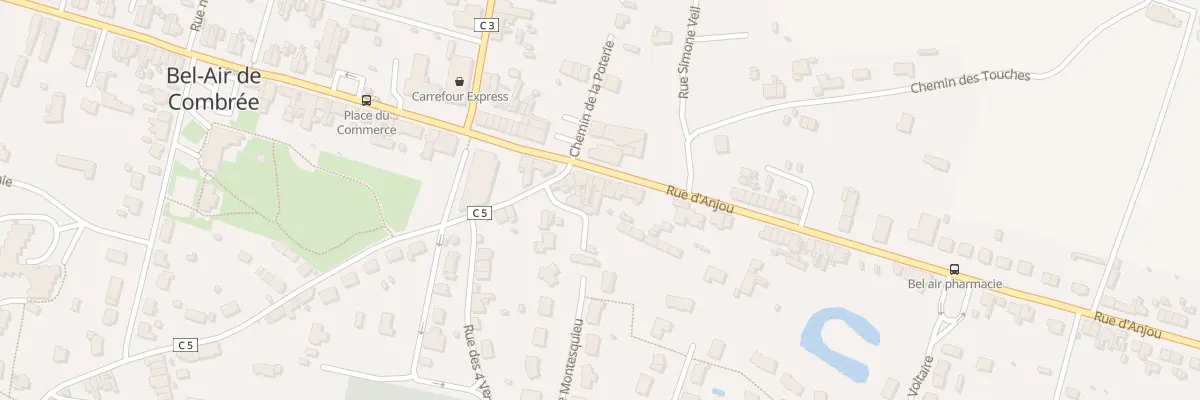 Plan du 13 Rue d’Anjou (Combree) à Ombrée d’Anjou