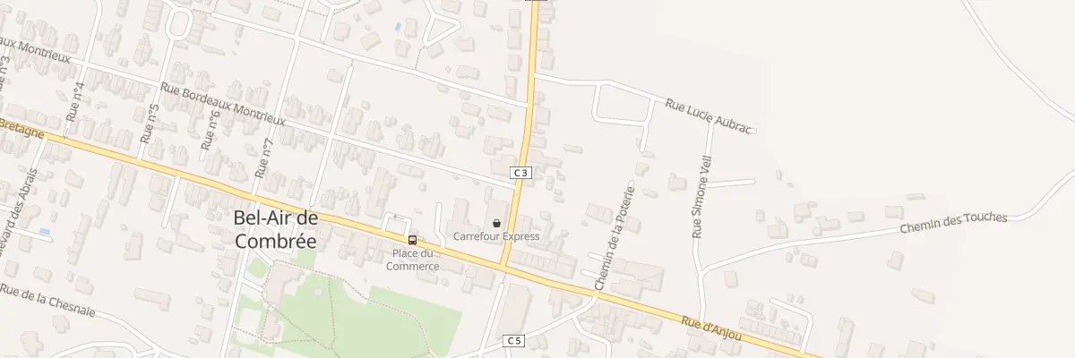 Plan du 3 Rue Gustave Lariviere à Ombrée d’Anjou