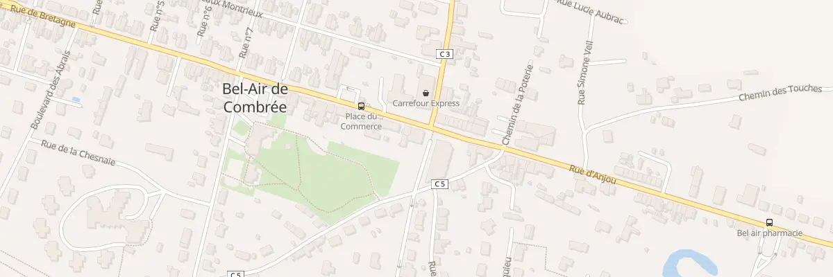 Plan du 1 Rue de Bretagne (Combree) à Ombrée d’Anjou