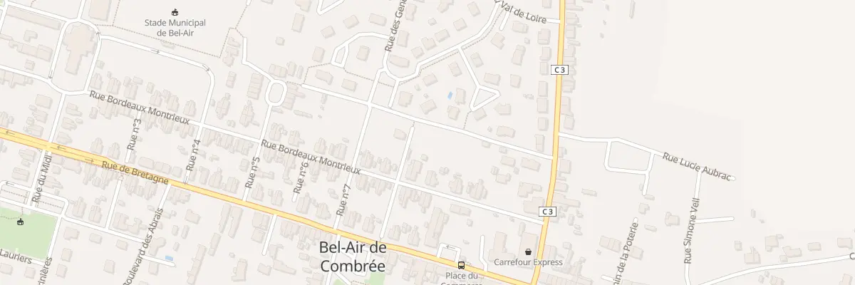 Plan du 14 Rue Bordeaux Montrieux à Ombrée d’Anjou