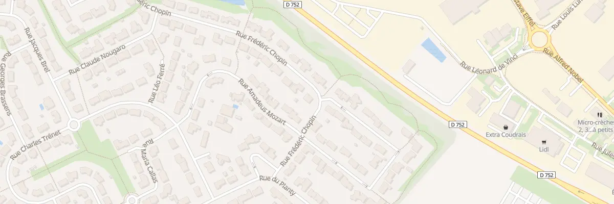 Plan du 7 Rue Frederic Chopin à Beaupréau-en-Mauges