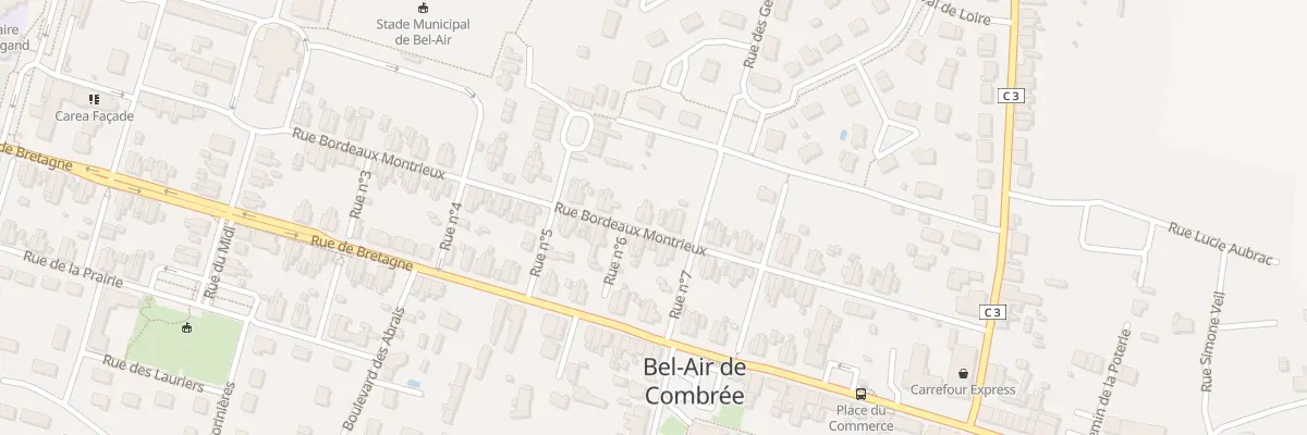 Plan du 30 Rue Bordeaux Montrieux à Ombrée d’Anjou