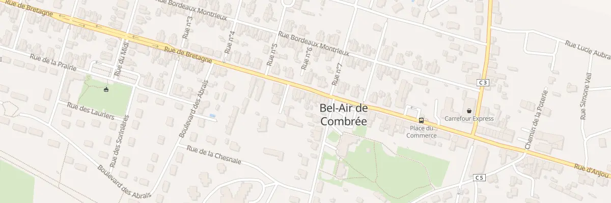 Plan du 37 Rue de Bretagne (Combree) à Ombrée d’Anjou