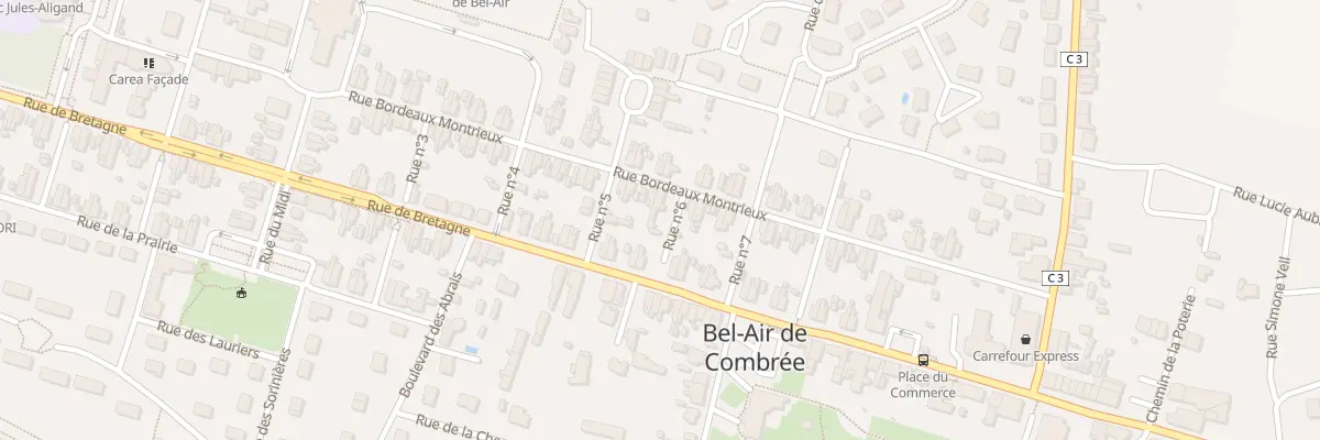 Plan du 25 Rue Bordeaux Montrieux à Ombrée d’Anjou