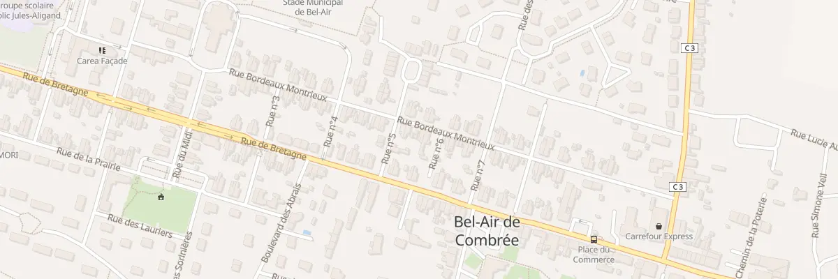 Plan du 27 Rue Bordeaux Montrieux à Ombrée d’Anjou