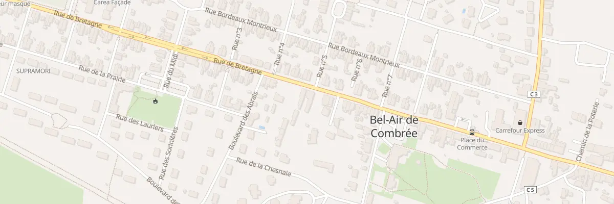 Plan du 47 Rue de Bretagne (Combree) à Ombrée d’Anjou