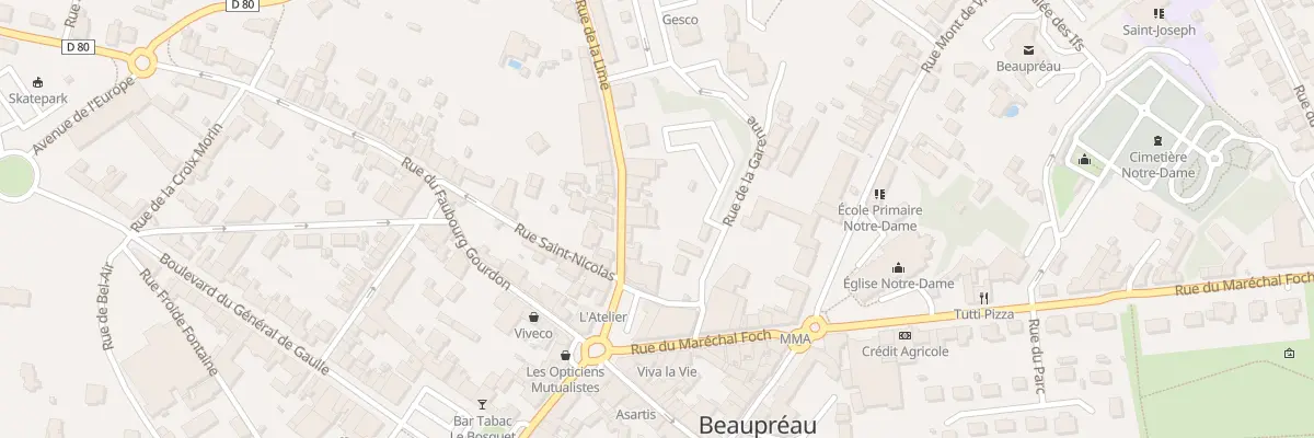 Plan du 10 Rue de la Lime (Beaupreau) à Beaupréau-en-Mauges